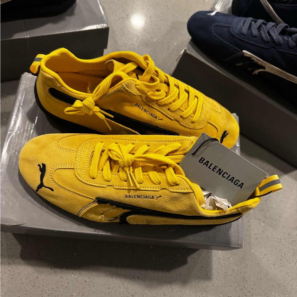 Balenciaga Yellow Speedcat Pumas